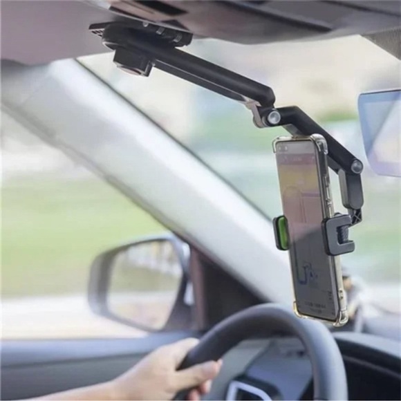 New Car Cellphone Mount Clip, 360°Rotatable Phone Holder for Car Sun Visor, - Picture 5 of 7